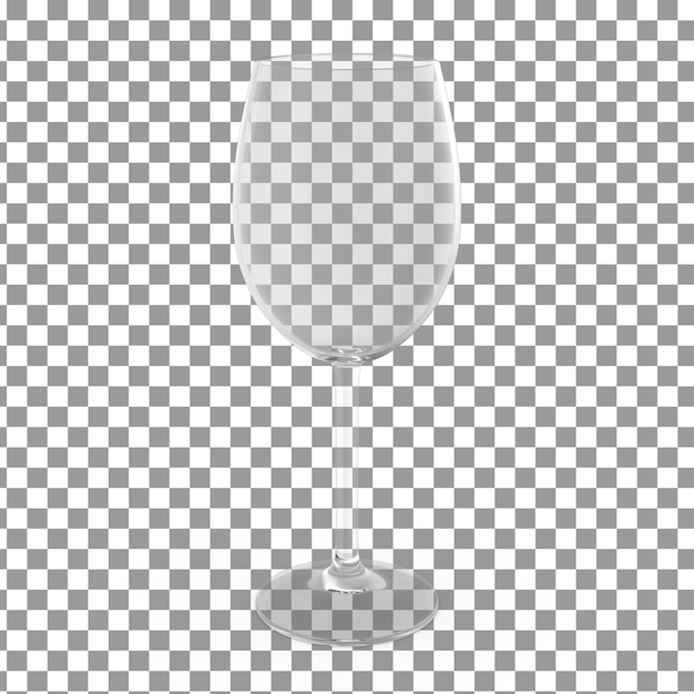 3D-Glas-Symbol auf isoliertem und durchsichtigem Hintergrund