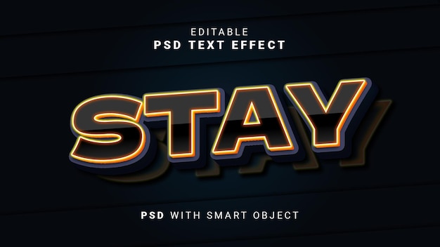 PSD 3d-glühen bleiben texteffekt