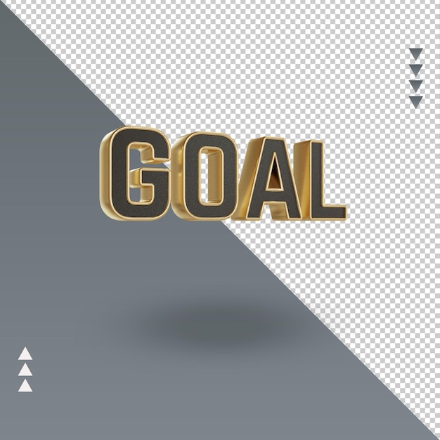 3d Gol preto ícone de ouro renderizando a vista esquerda