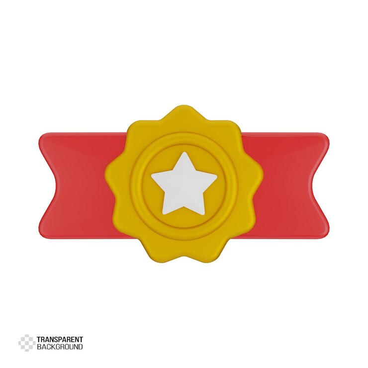 PSD 3d golden star award abzeichen