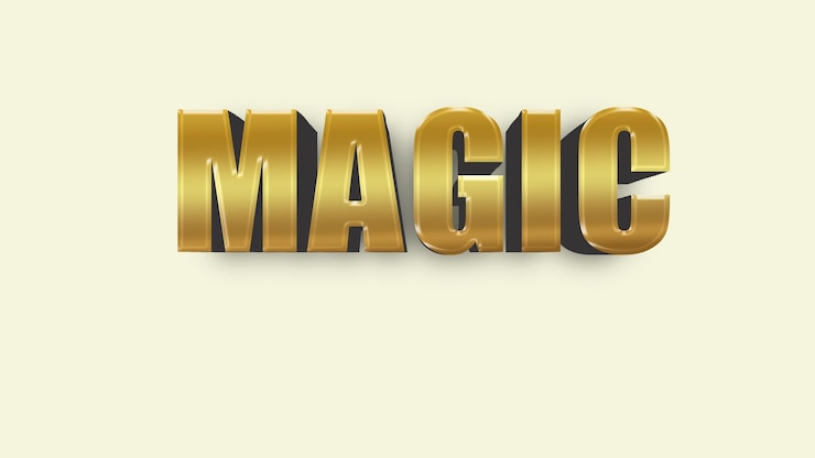 PSD 3d golden text effect
