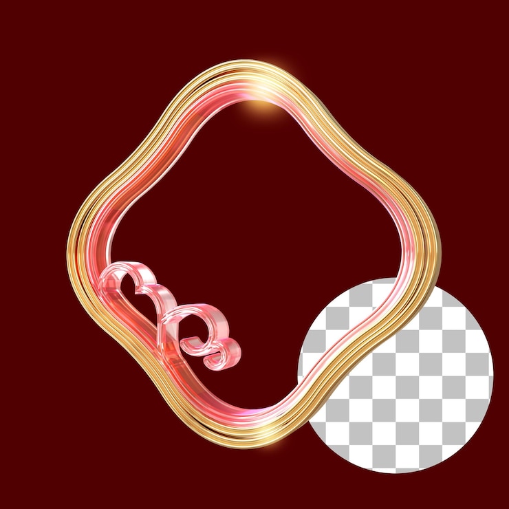 PSD 3d goldener rahmen