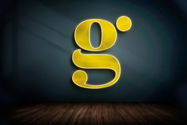 PSD 3d goldenes logo-modell