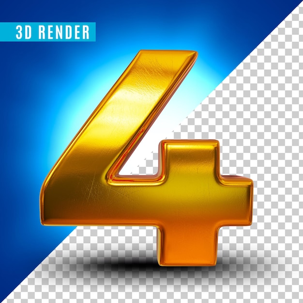 3D-Goldnummerierung für die Komposition