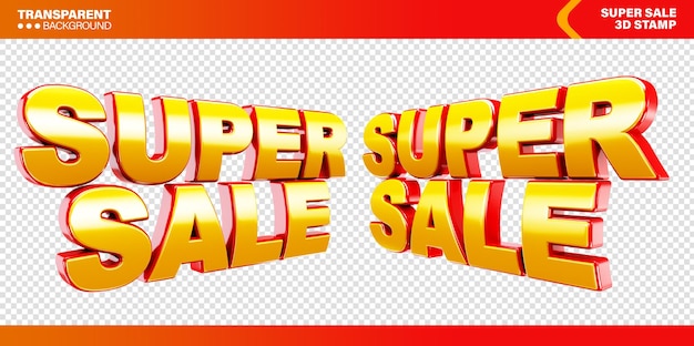 3d gran venta flash venta super venta logotipo aislado para composiciones