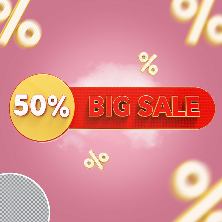 PSD 3d grande vendita offerta del 50 percento