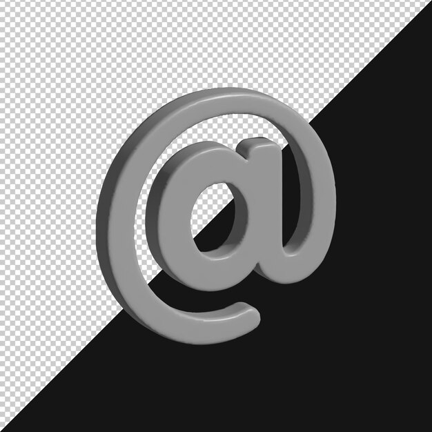 3D-Grau bei Symbol auf durchsichtigem Hintergrund