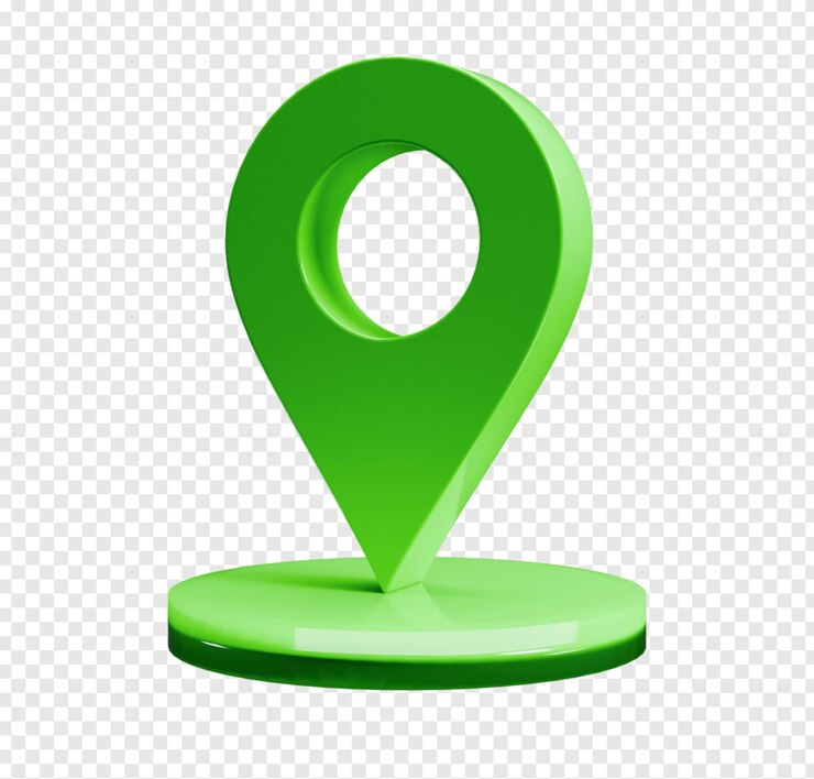 PSD 3d green map pin icon