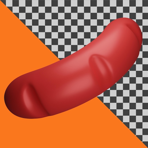 PSD 3d grillwurst