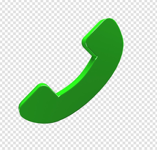 3D-grünes Telefon-Symbol