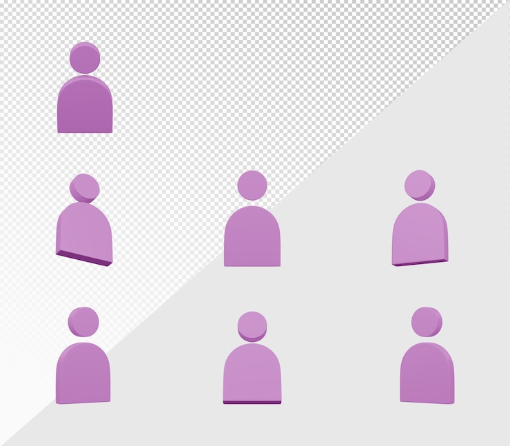 PSD 3d-gruppe von menschen socializing icon bundle pack