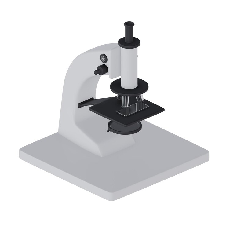 PSD 3d ha reso l'illustrazione del microscopio
