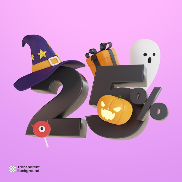 3d halloween 25 por ciento descuento venta