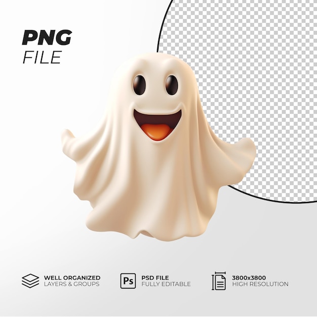 PSD 3d halloween fantasma render 3d fantasma horror fantasma fantasma