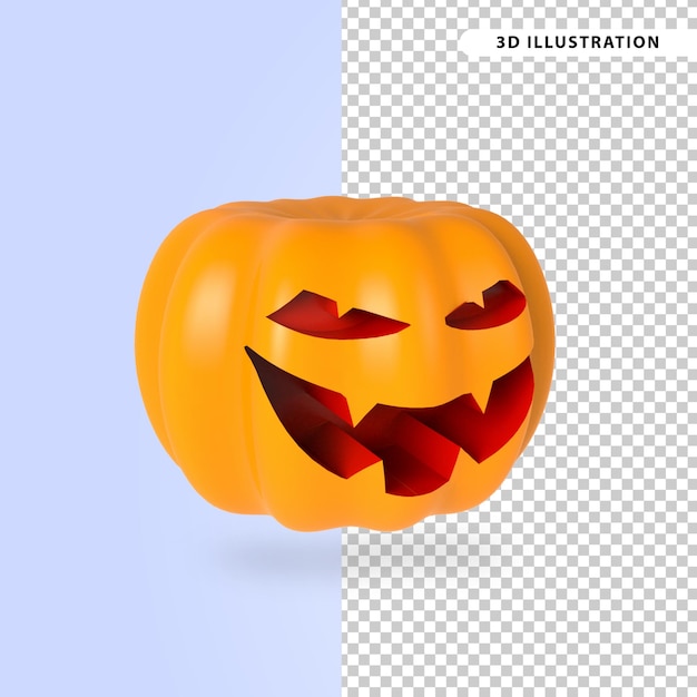 3D-Halloween-Kürbis-Symbol