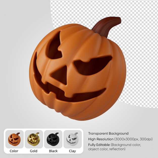 3d halloween-kürbis