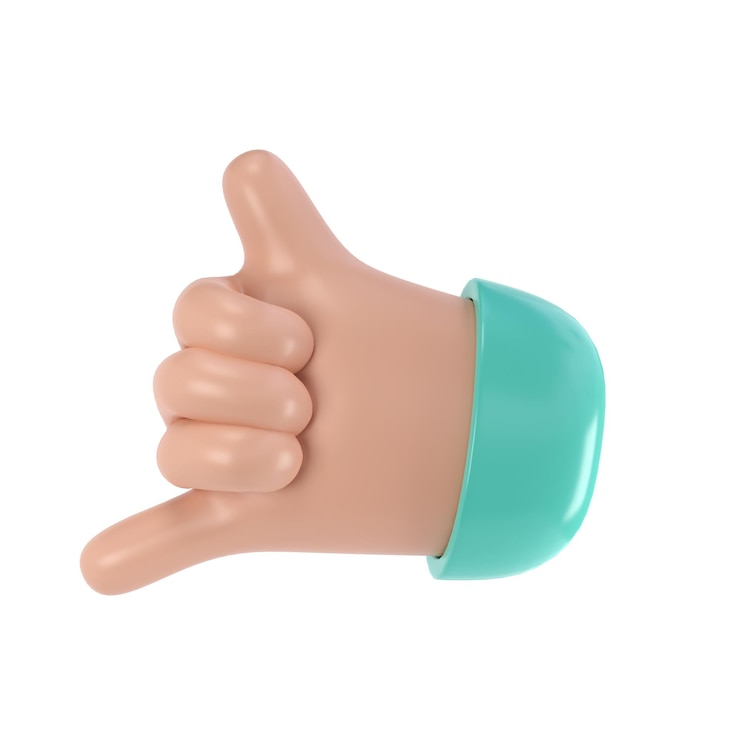 PSD 3d-hand mit zwei fingern symbol illustration soziales symbol zeichentrickfigur handgestur geschäftserfolg clip art transparent