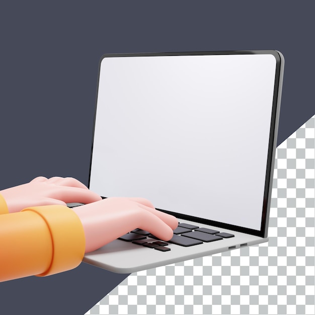 3D-Hand Schöne 3D-Drvice Mockup-Design-Illustration