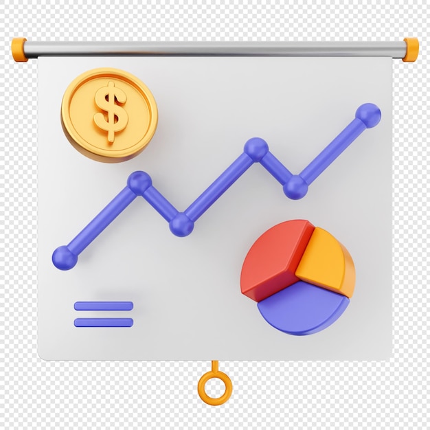 3D-Handelspräsentationsdiagramm