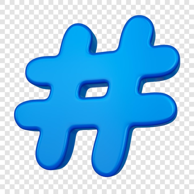 PSD 3d-hashtag-symbol