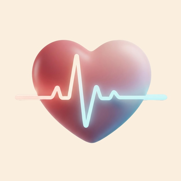 3D Heart with EKG Pulse