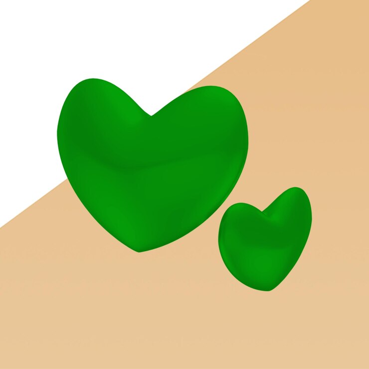PSD 3d hearts for valentines day