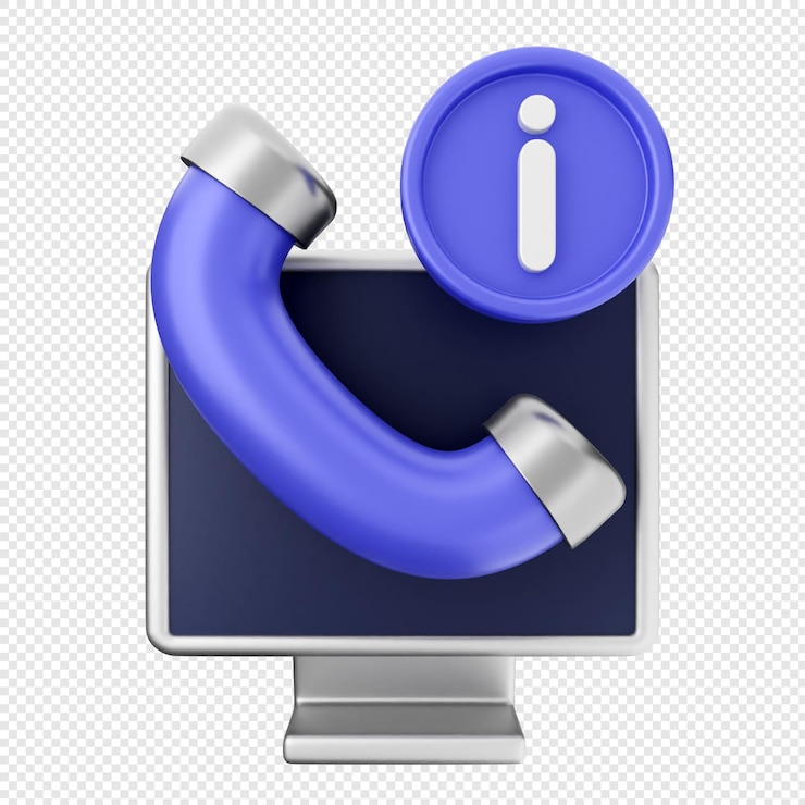 PSD 3d helpdesk centro di supporto servizio chiamata pc informazioni