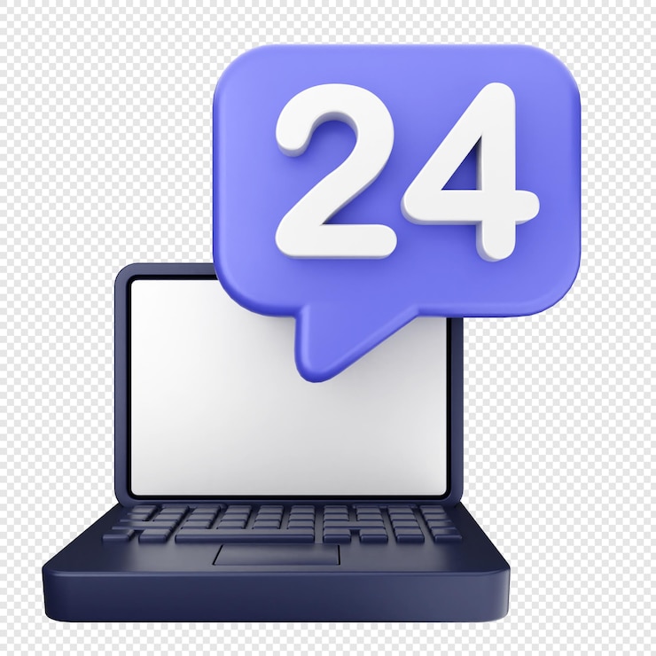 PSD 3d-helpdesk-unterstützungszentrum dienstleistung laptop 24 stunden