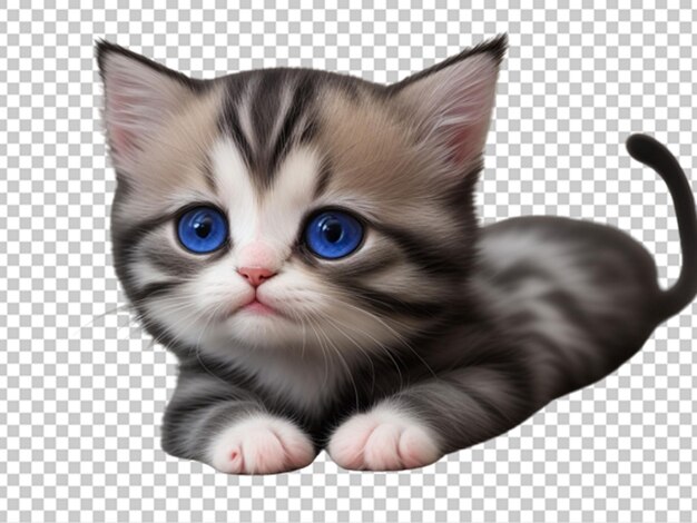 PSD 3d hermoso pequeño gatito bebé