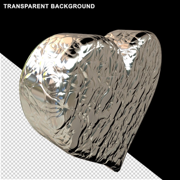 3D-Herz aus Silber