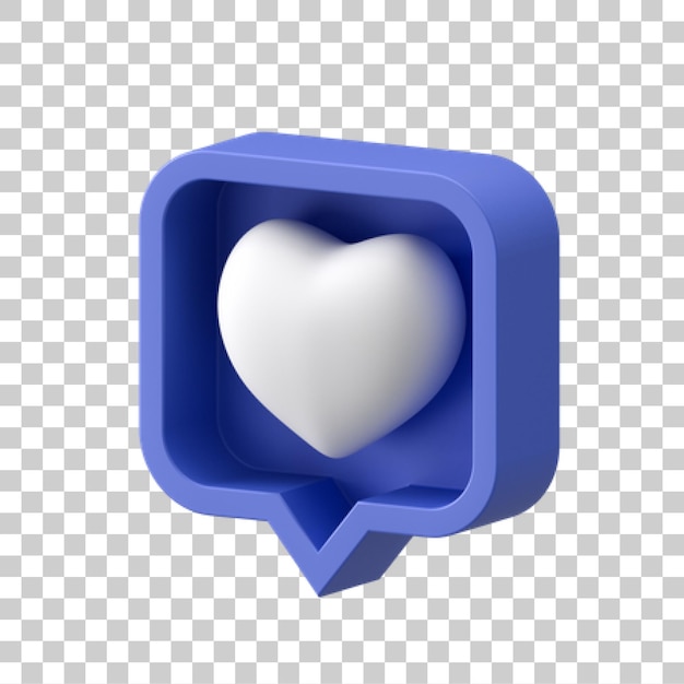 3D-Herz-Benachrichtigungs-Symbol