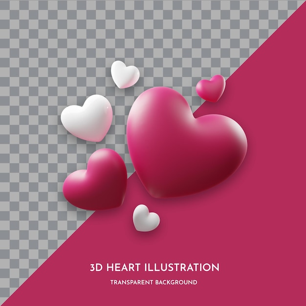 3D-Herzen romantische Valentinstag-Dekorationen
