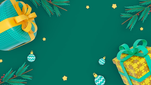 3D-Hintergrund für die Weihnachtsfeier