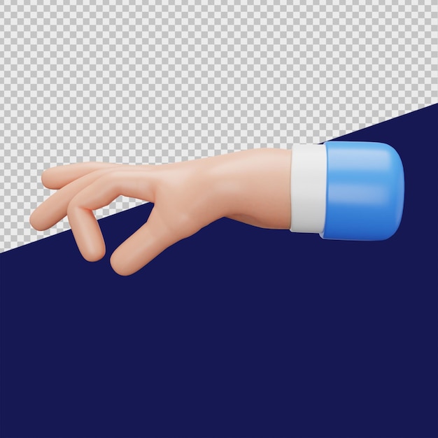 PSD 3d hold hand gesture ilustraciones