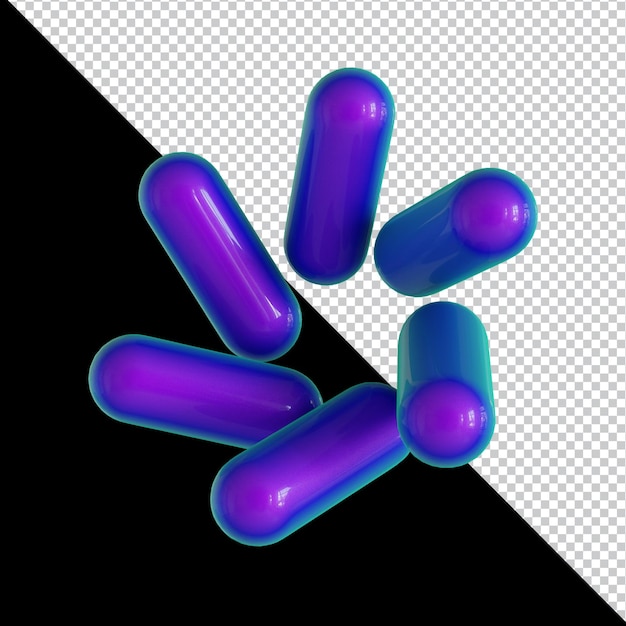 3D holographische geometrische Form buntes Materialdesign isoliert