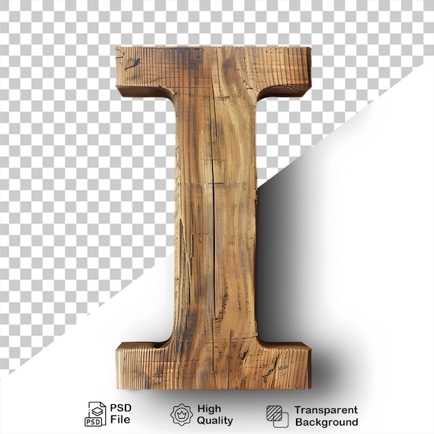 3d holzbuchstaben i alphabet png isoliert auf durchsichtigem hintergrund