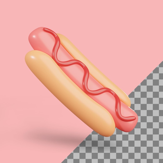 3d hotdog