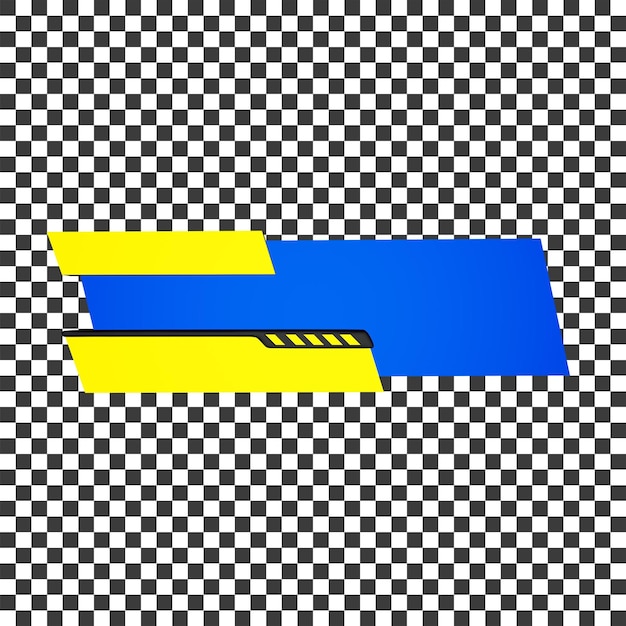 3d hud chatbox futurista azul amarelo
