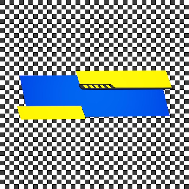 3d hud chatbox futurista azul amarelo