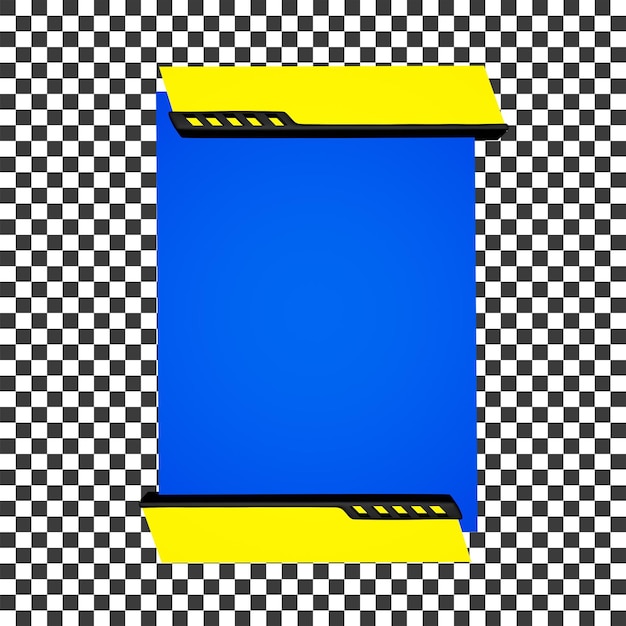 3d hud chatbox futurista azul amarelo