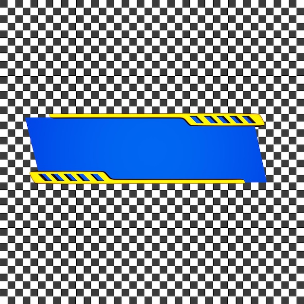 3d hud chatbox futurista azul amarelo