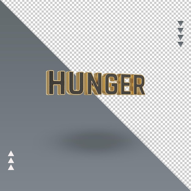 PSD 3d-hunger-schwarzgold-symbol, das die linke ansicht wiedergibt