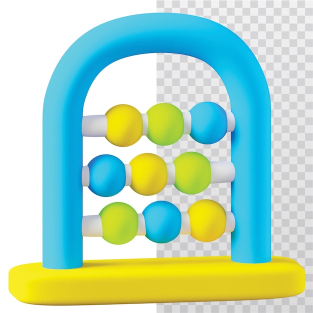 PSD 3d icon abacus illustration