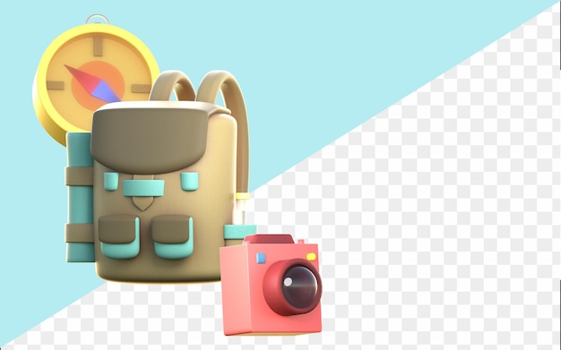 3d icon adventure pack ilustraciones para publicidad y promoción