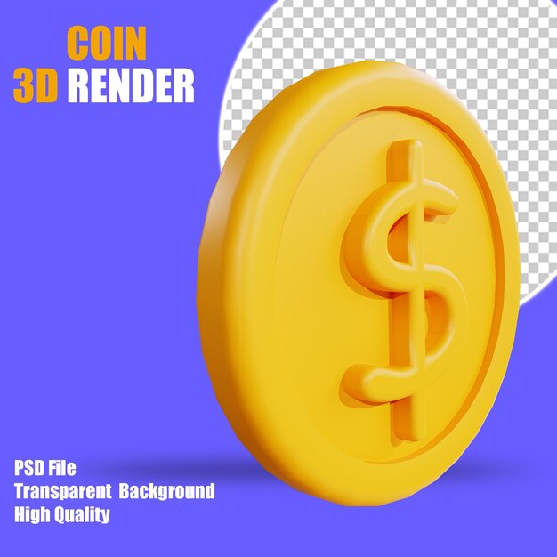 3D ICON AMARELO MOEDA BUSSINES 2