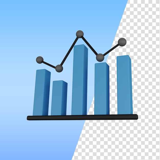 3d icon bar graph