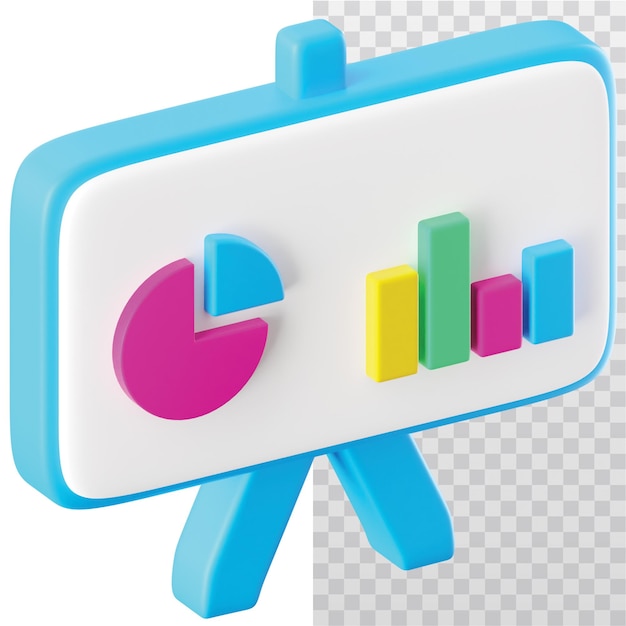 3D-Icon-Berichtsdarstellung