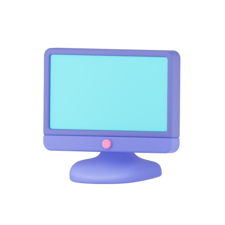 PSD 3d-icon-büro des monitors