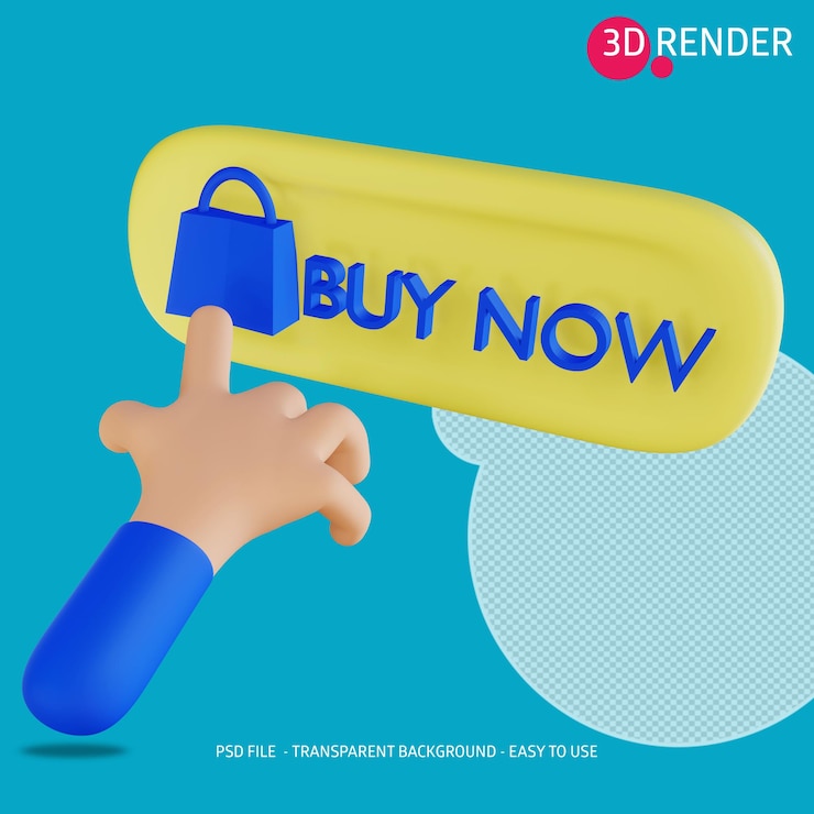 PSD 3d icon buy now