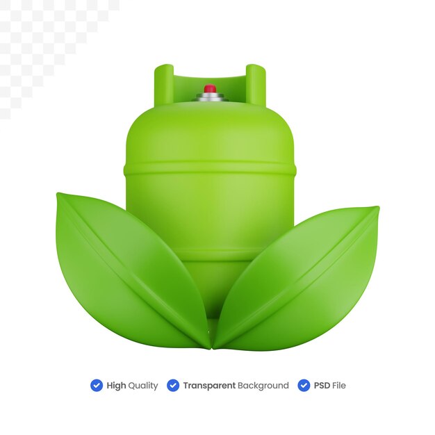 PSD 3d-icon-darstellung eco-gas